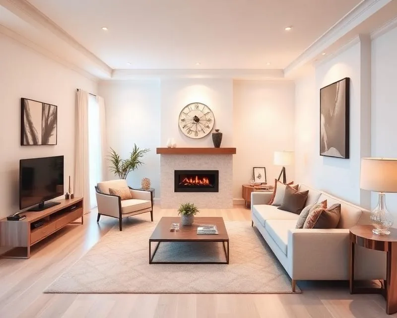 Freshly painted living room
